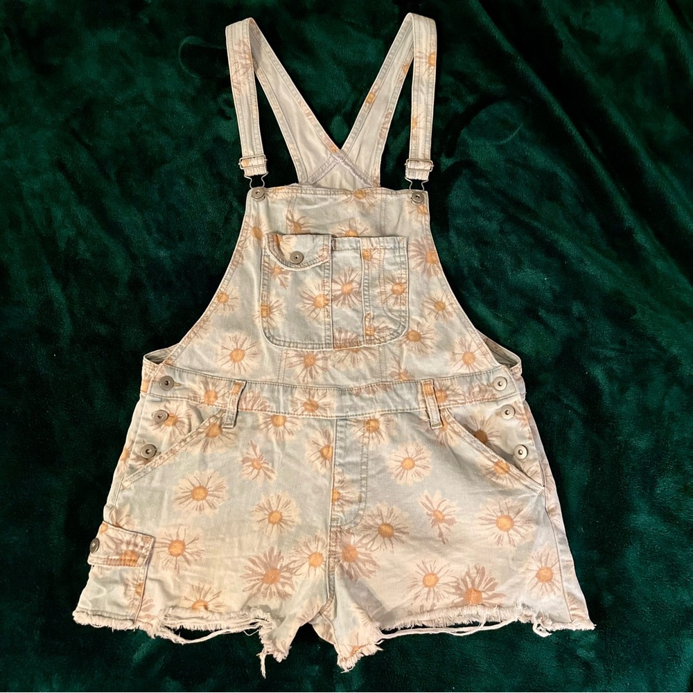 Daisy blue Jean Short overalls